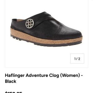 Haflinger Black Women's Adventure Clogs